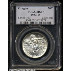 1933-D 50C Oregon MS67 PCGS.