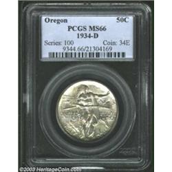 1934-D 50C Oregon MS66 PCGS.