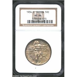 1934-D 50C Oregon MS66 NGC.