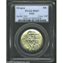 1936 50C Oregon MS67 PCGS.