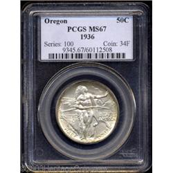 1936 50C Oregon MS67 PCGS.