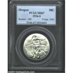 1936-S 50C Oregon MS67 PCGS.