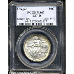 1937-D 50C Oregon MS67 PCGS.