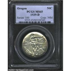 1939-D 50C Oregon MS65 PCGS.