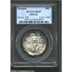 1939-D 50C Oregon MS67 PCGS.