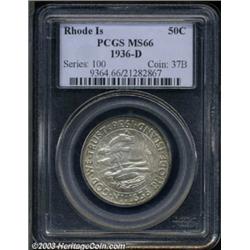 1936-D 50C Rhode Island MS66 PCGS.