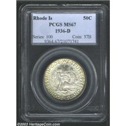 1936-D 50C Rhode Island MS67 PCGS.