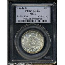 1936-S 50C Rhode Island MS66 PCGS.