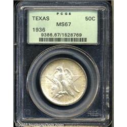 1936 50C Texas MS67 PCGS.