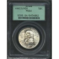 1925 50C Vancouver MS64 PCGS.