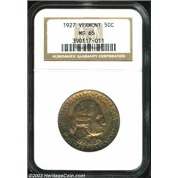1927 50C Vermont MS65 NGC.
