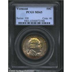 1927 50C Vermont MS65 PCGS.