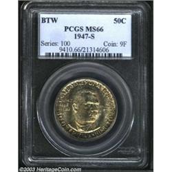 1947-S 50C Booker T. Washington MS66 PCGS.