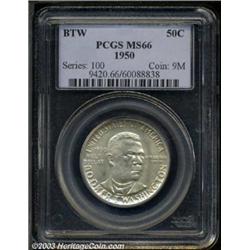 1950 50C Booker T. Washington MS66 PCGS.