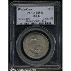 1953-S 50C Washington-Carver MS66 PCGS.