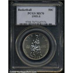 1995-S 50C Olympic/Basketball Half Dollar MS70 PCGS.