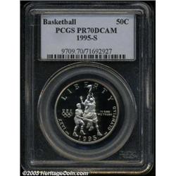 1995-S 50C Olympic/Basketball Half Dollar PR70 Deep Cameo PCGS.