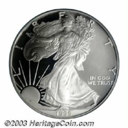 1995-W $1 Silver Eagle PR69 Deep Cameo PCGS.