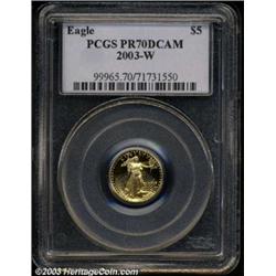 2003-W $5 Tenth-Ounce Eagle PR70 Deep Cameo PCGS.