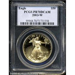 2003-W $50 One-Ounce Eagle PR70 Deep Cameo PCGS.
