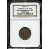 Image 1 : 1857 1/2 C Half Cent--Curved Clip at 3:00--MS63 Red and Brown NGC.