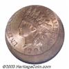 Image 1 : 1901 1C Cent--Struck 15% Off Center--MS65 Red and Brown NGC.