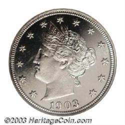 1903 5C Nickel--Medallic Alignment--PR67 Cameo NGC.