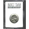 Image 1 : 1964 5C Nickel--Broadstruck, Scratched--ANACS. Unc Details, Net AU50.