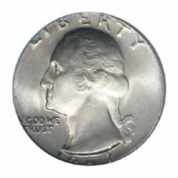 1967 25C Quarter--Struck on 5C Planchet--MS64 PCGS.