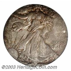 1944 50C Half Dollar--Struck on a Silver 25C Planchet--MS65 PCGS.