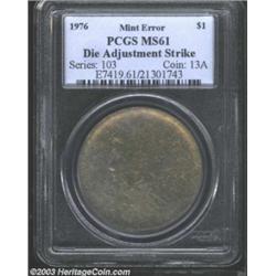 1976 $1 Type Two Dollar--Die Adjustment Strike--MS61 PCGS.