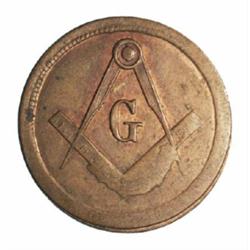 Rare Undated Masonic Emblem Uncertified Patriotic MS62.