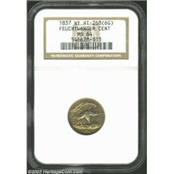 1837 1C Feuchtwanger Cent MS64 NGC.