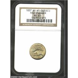 1837 1C Feuchtwanger Cent MS63 NGC.