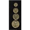 Image 1 : 1986 G$5 Four-Piece Gold Eagle Set MS67-69 Uncertified.