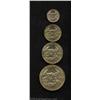 Image 2 : 1986 G$5 Four-Piece Gold Eagle Set MS67-69 Uncertified.
