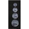 Image 2 : 1997 P$10 Four-Piece Platinum Eagle Set MS67-69 Uncertified.