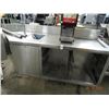 Image 1 : 6' S/S Table w/Sink & Storage - Drain Needs Repair