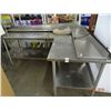 Image 1 : 7' S/S Corner Table w/Overshelf