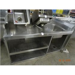 5' S/S Table w/Sink & Storage