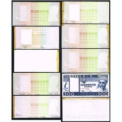Cape Verde, 500 Escudos, 1977,  Pick#  55, PROGRESSIVE PROOFS 10 PCS, Banco De Cabo Verde, UNC
