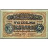 East Africa, 5 Shillings, 1st Sep 1943,  Pick#  28A, East African Currency Board, SL# B/71-20025, F