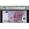European Union - Italy, 500 Euros, 2002, Pick#  7S1, SPECIMEN,SL# S00000000007, PMG 66 EPQ UNC