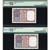 Image 2 : India, 1 Rupee, 1964,  Pick#  76b, 2 CONSECUTIVE, Republic, SL# A/20-534556-57, PMG 64 NET