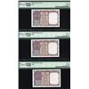 Image 2 : India, 1 Rupee, 1964,  Pick#  76b, 3 CONSECUTIVE, Republic, SL# A/20-534558-60, PMG 64 NET
