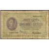 Seychelles, 50 Cents, 7th Jul 1943,  Pick#  6a, Government of Seychelles, SL# A/1-085733, FINE