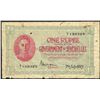 Image 1 : Seychelles, 1 Rupee, 7th Jul 1943,  Pick#  7a, Government of Seychelles, SL# B/1-138328, FINE