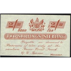 South Africa, 2 Shillings Sterling, 1900, , POW Currency, AU