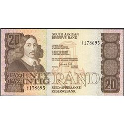 South Africa, 20 Rand, 1981,  Pick#  121a, South African Reserve Bank, SL# Z/7-178695, UNC