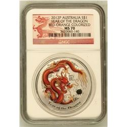 Australia , 1 Dollar , 2012 , KM# 1664.8 , NGC MS 70